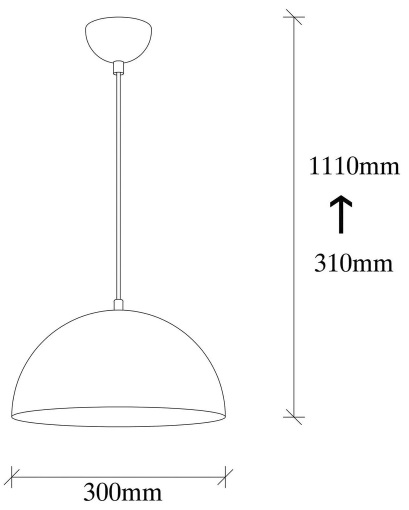 Opviq Lampada a sospensione Berceste 231-S, color argento, metallo, Ø 30 cm