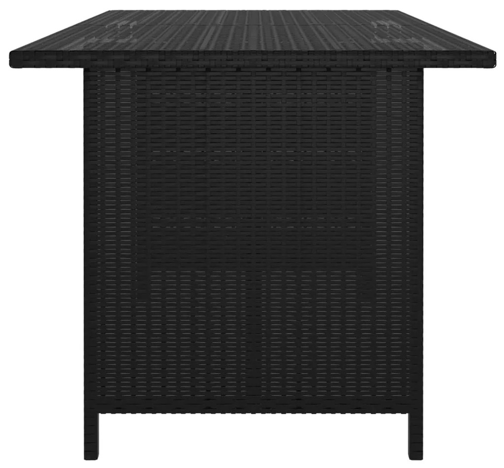 Set divani da giardino 10 pz con cuscini in polyrattan nero