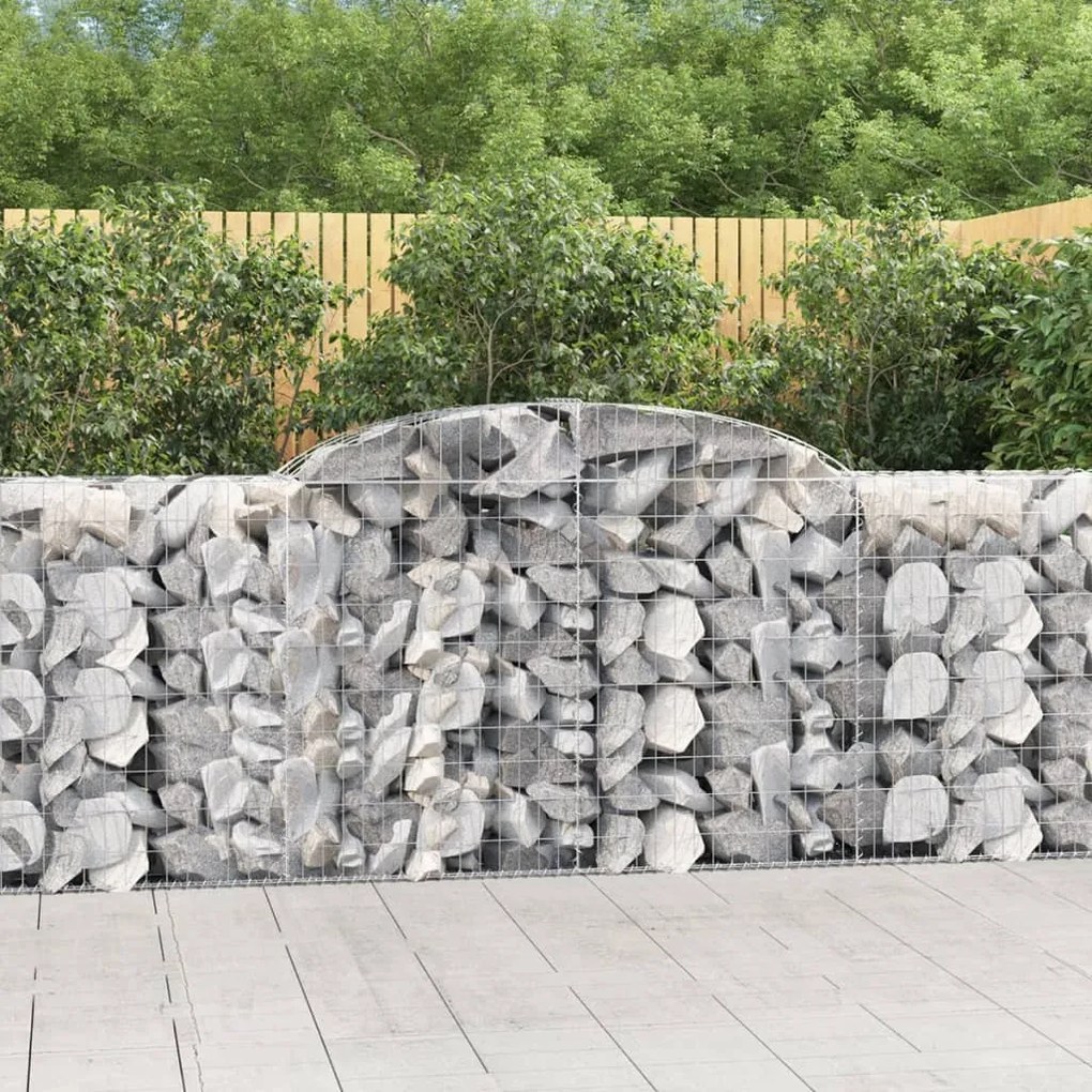 Cesto Gabbione Ad Arco 300x50x100/120 Cm Ferro Zincato /