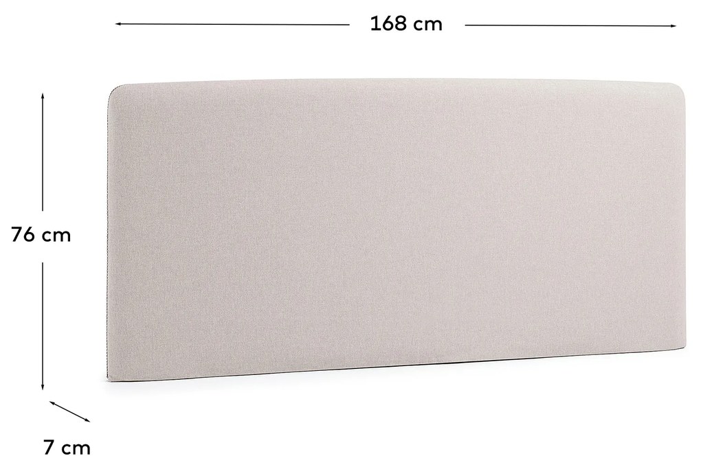 Kave Home - Testiera sfoderabile Dyla beige per letto da 150 cm