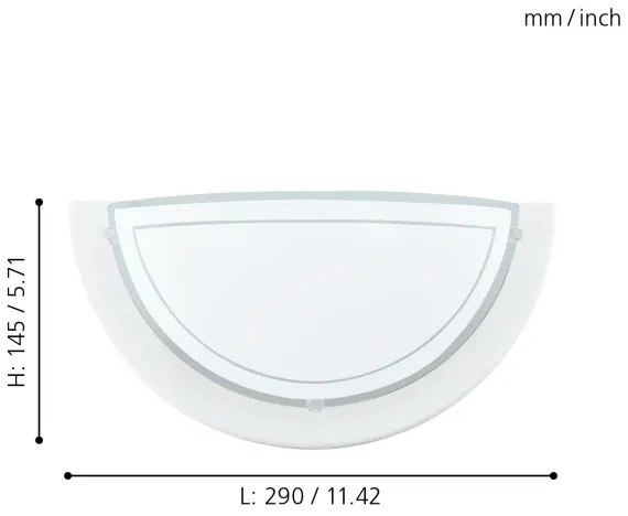Eglo 83154 - Lampada da muro PLANET 1 1xE27/60W/230V