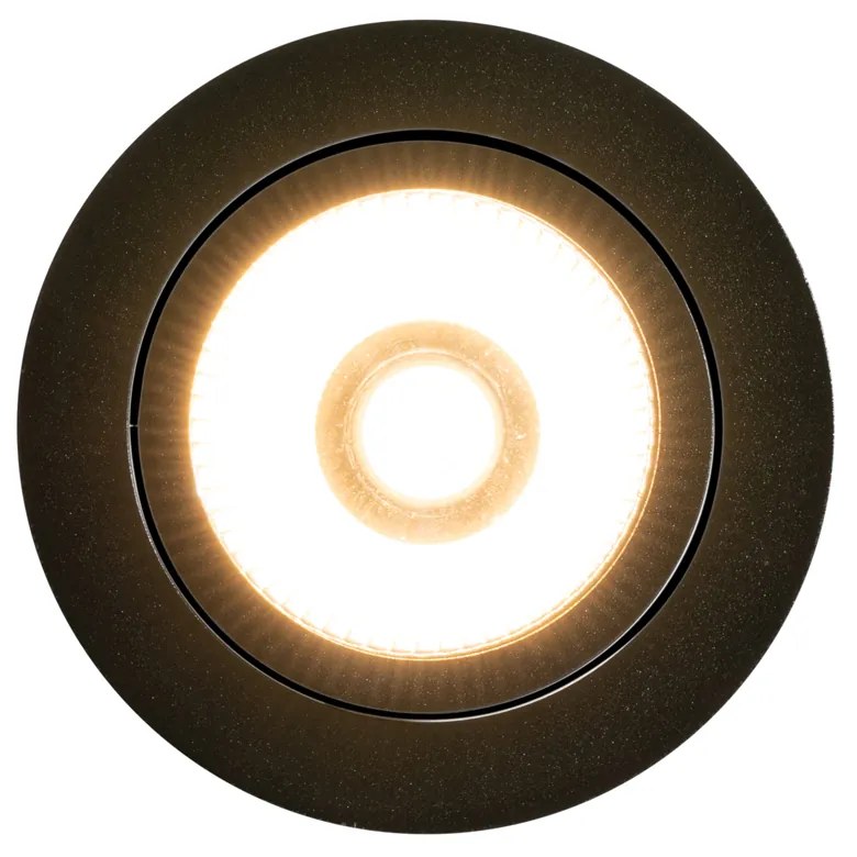 Faretto da incasso nero 9,5 cm con LED 1015 lm dimmerabile IP65 - Gaius