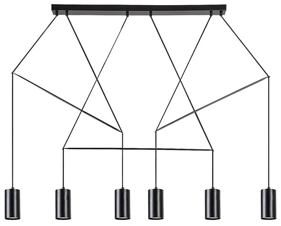 Rabalux 72018 - Lampadario a sospensione ASLAUG 6xGU10/50W/230V