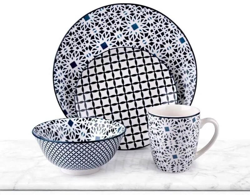 Servizio di Piatti Alpina Multicolore Ceramica 16 Pezzi (4 Unità)