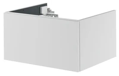 Mobile da bagno sospeso sotto lavabo L 60 x H 32 x P 48 cm bianco laccato, 1 cassetto SENSEA Neo
