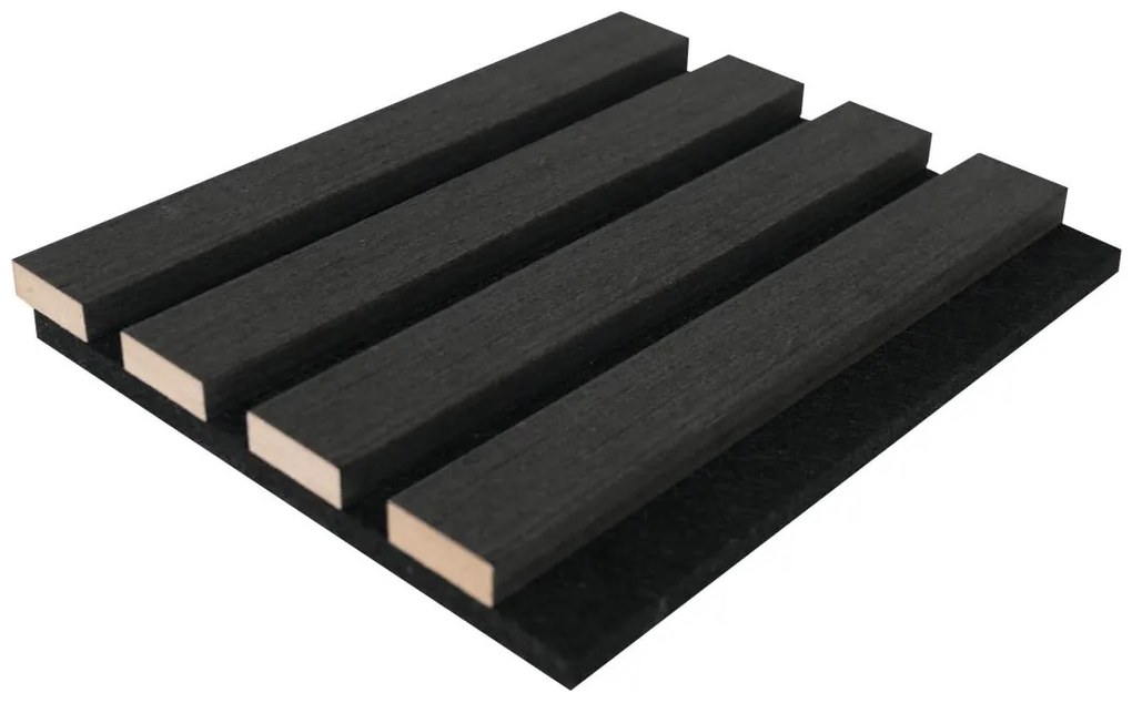 Pannello da parete acustico Finitura legno Antracite Set da 3,12m² Lotto di 2 pezzi - PENCIA