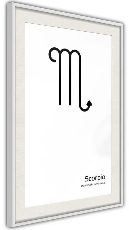 Poster  Zodiac: Scorpio II  Cornice Quadri Cornice d'oro con passe-partout, Larghezza x Altezza Home decor 20x30