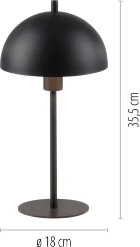 Schöner Wohnen 11726-18 - Lampada da tavolo ALI 1xE14/15W/230V nera