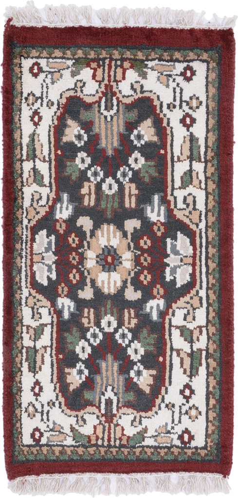 Agra Tappeto orientale 30x60 (Indian) Annodato A Mano