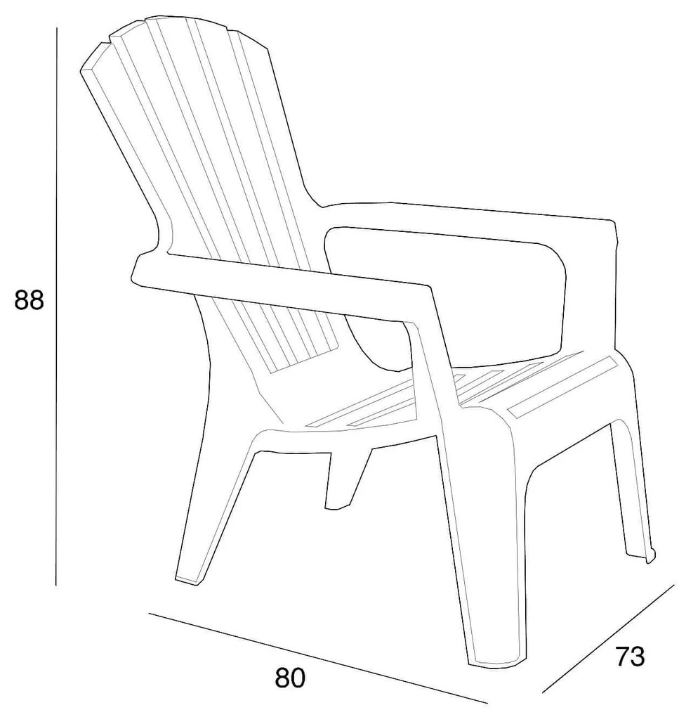 MARYLAND - poltrona da giardino in plastica