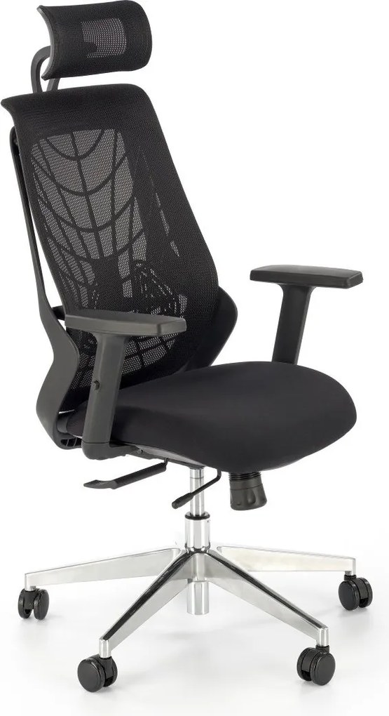 Sedia da ufficio Geronimo in nero - H125 cm