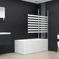 Cabina da Bagno 120x140 cm in Vetro Temperato a Righe cod mxl 43478