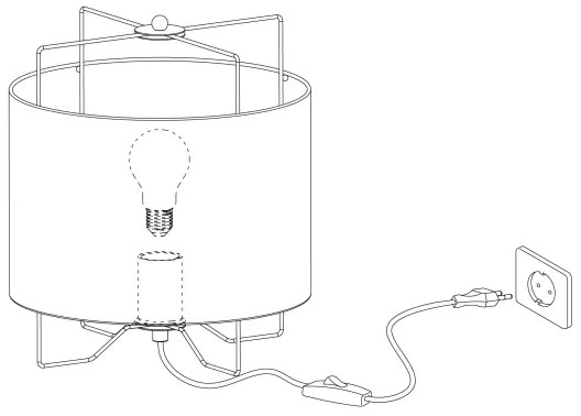 Eglo 79645 - Lampada da tavolo BRIDEKIRK 1xE27/40W/230V beige