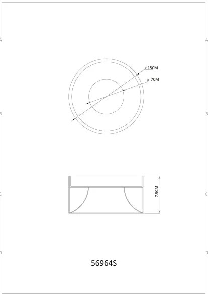 Globo 56964S - Plafoniera LED RAYMOND LED/12W/230V 3000K Ø 15 cm nera