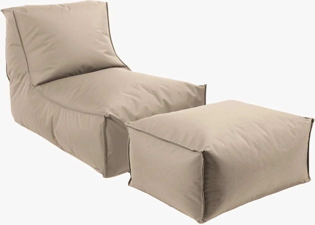 Poltrona sacco da esterno con pouf e coperture protettive Der Sundowner