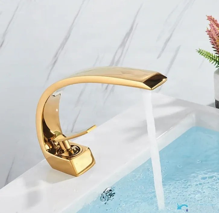 GB1424-zs: Rubinetto per lavabo EYN GB1424 con LED in più finiture, tra cui oro e nero opaco — Oro rosa