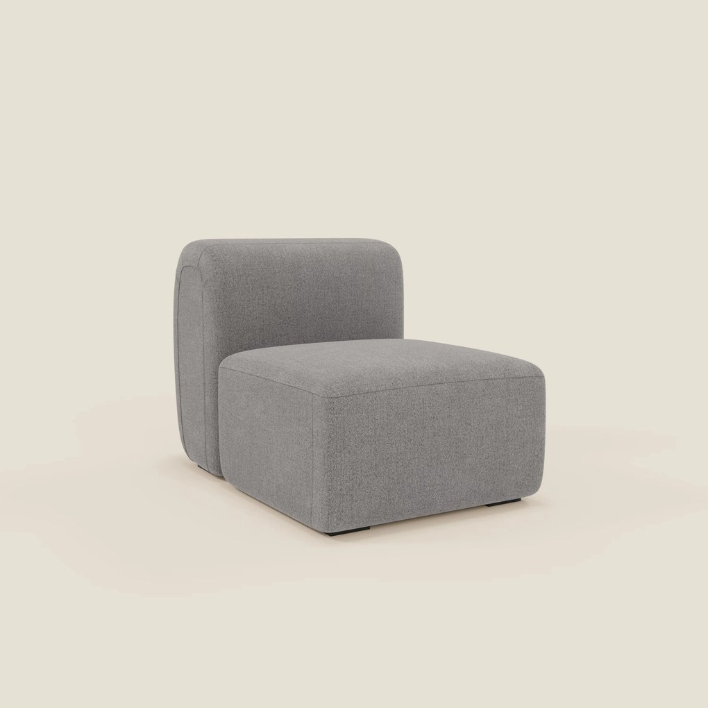 BonBon modulo centrale 70 cm – Poltrona o elemento componibile in tessuto smacchiabile T23 grigio
