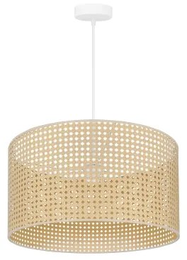 Duolla - Lampadario a sospensione con filo ROLLER RATTAN 1xE27/15W/230V diametro 45 cm beige