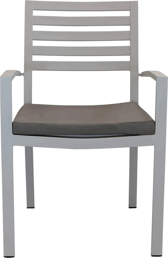 DEXTER - set tavolo in alluminio cm 160/240 x 90 x 75 h con 4 sedie e 2 poltrone Dexter