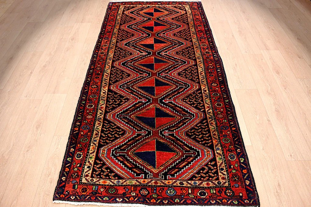 Hamedan Tappeto 130x270 (Iran) Annodato A Mano