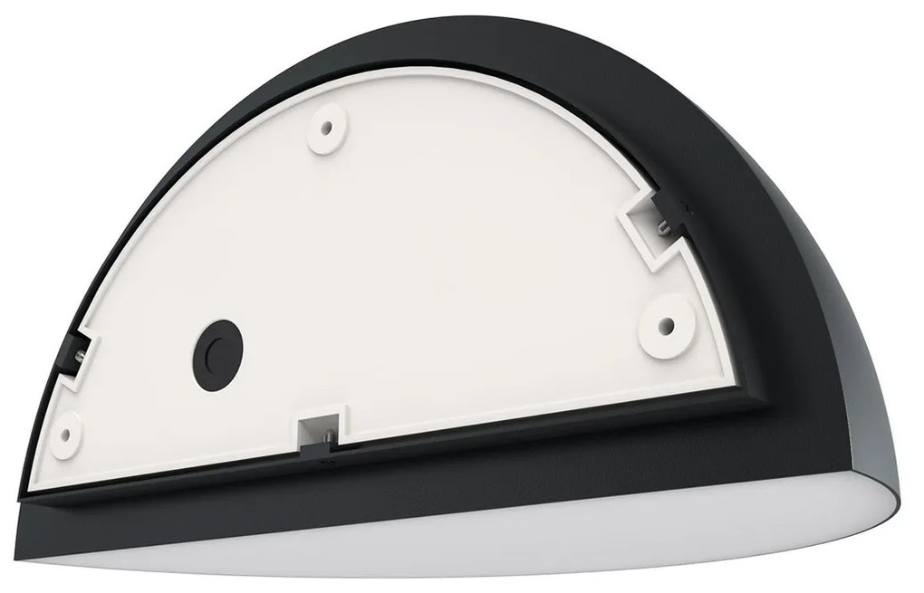 Applique Curva Monodirezionale con base E27 IP54 Nera - Serie BRINA