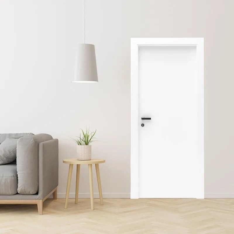 Porta interna a battente Cool in legno laccato colore bianco, L 80 x H 210 cm, apertura reversibile