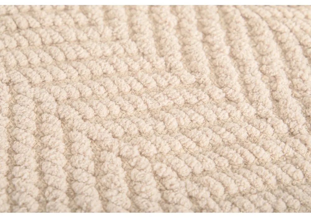 Coperta bianca/beige in ciniglia 130x170 cm Renee – Tiseco Home Studio