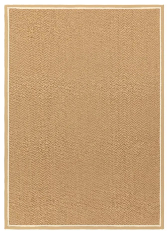 Tappeto in juta bifacciale e tessuto a mano colore naturale 240x340 cm Bordo Herringbone Linen - Asiatic Carpets