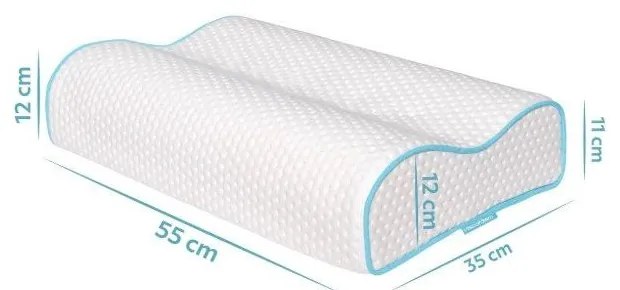 Cuscino anatomico con imbottitura in memory foam 35x55 cm – Mila Home