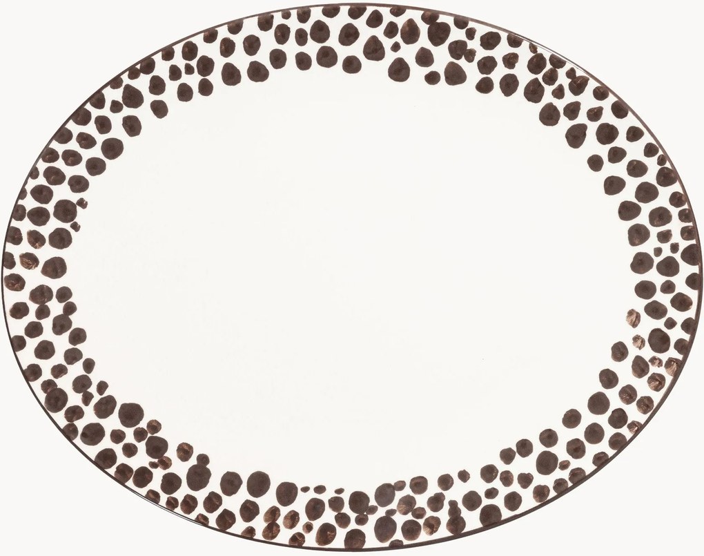 Piatto ovale fatto a mano Etosha Braun