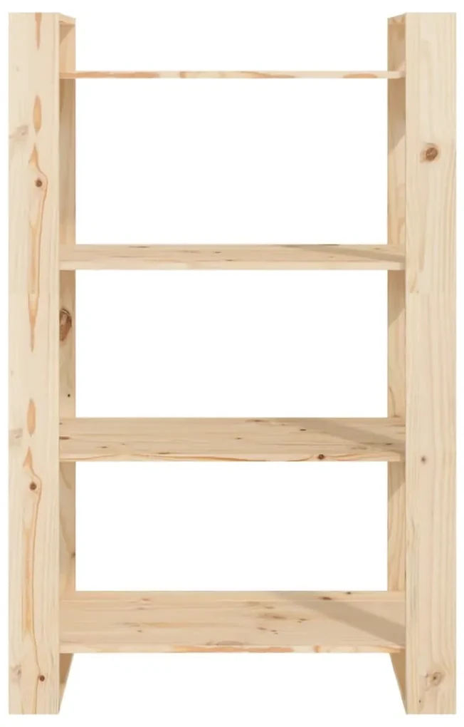 Libreria/divisorio 80x35x125 cm in legno massello di pino