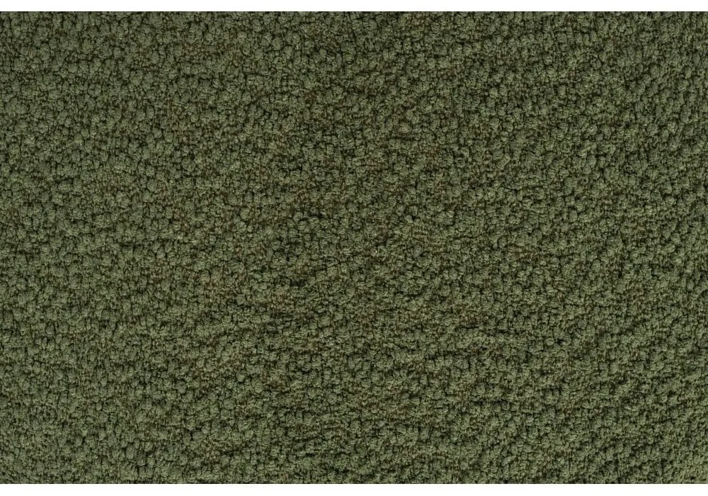 Poggiapiedi verde con rivestimento in bouclé Marcos – White Label