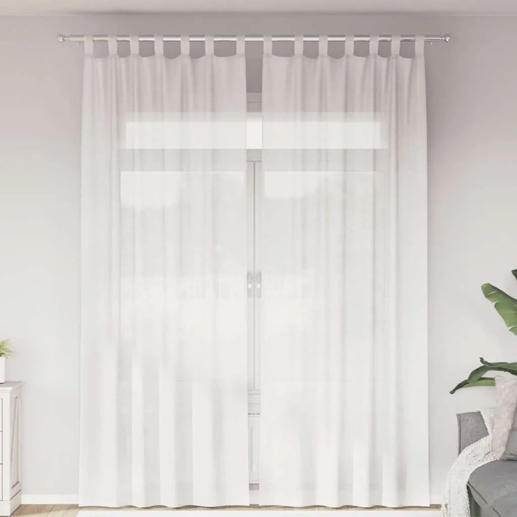 Tende İn Voile Con Tasche Per Aste 2 Pz Bianco /