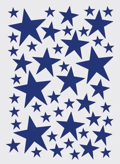 Ferm Living Adesivo murale Mini Stars - Blau
