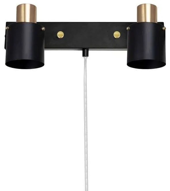 Globen Lighting - Clark 2 Applique Da Parete Nero/Ottone Spazzolato Globen Lighting