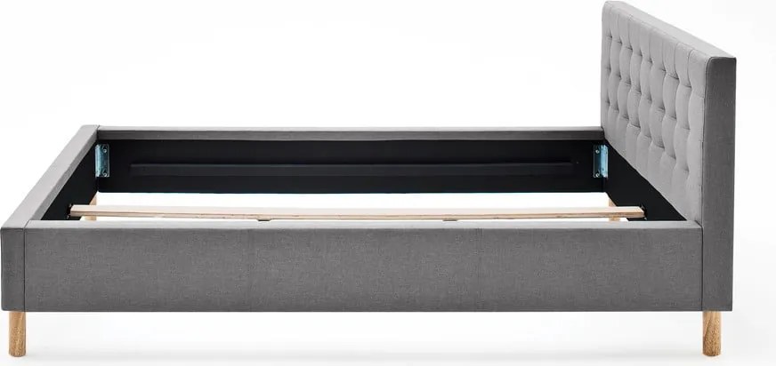 Letto singolo imbottito grigio chiaro rete non inclusa 120x200 cm Malin – Meise Möbel