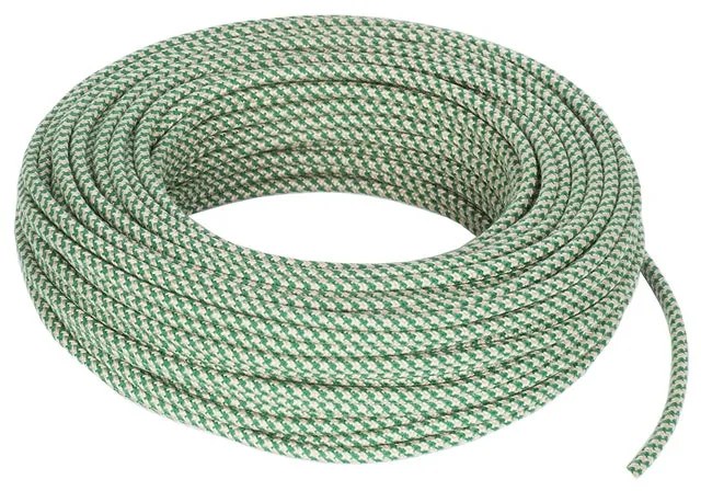 Cavo tessile 2 x 0.75 mm² L 50 m MERLOTTI sabbia/verde matassa