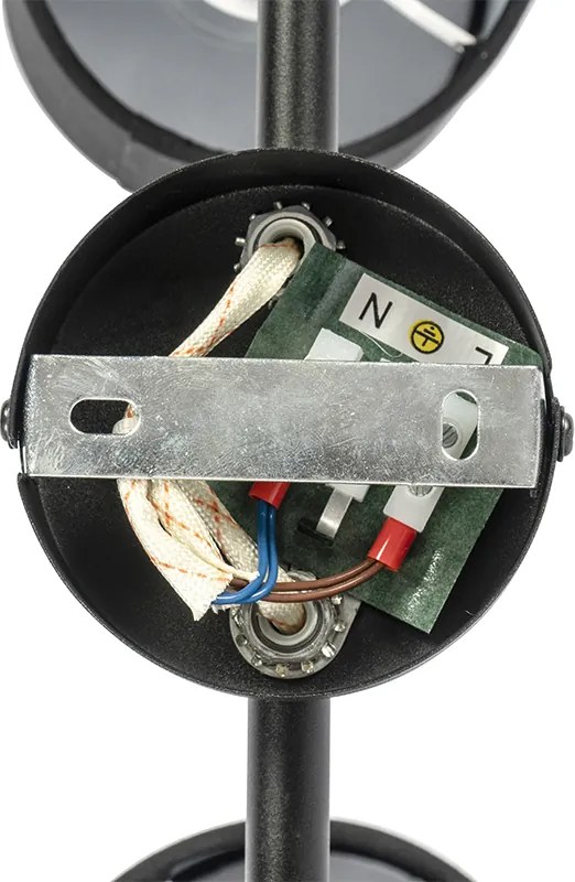 Faretto da soffitto nero con paralume nero 2 luci orientabile - Hetta