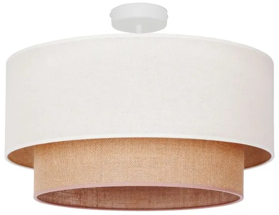 Duolla - Lampadario a plafone BOHO 1xE27/15W/230V diametro 45 cm color crema/marrone
