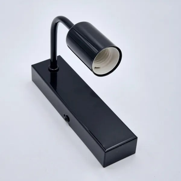 Applique ASTRID 1xE27/60W/230V nero lucido