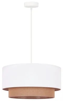 Duolla - Lampadario a sospensione con filo BOHO 1xE27/15W/230V diametro 45 cm bianco/marrone