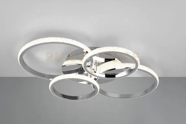 Cires plafoniera led  27w 3400lm, 4000k cromata con diffusore effet...