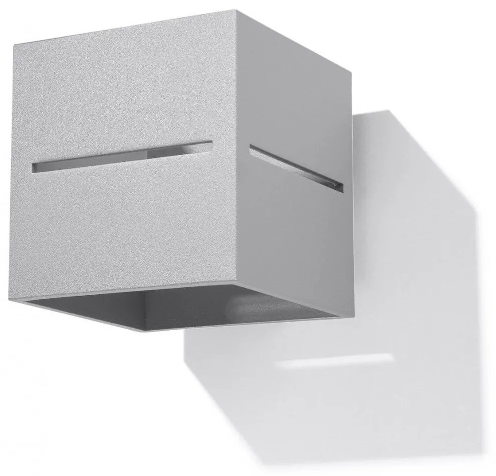 Applique da Parete in Alluminio LOBO G9 Grey Bidirezionale da interno Colore del corpo Grigio