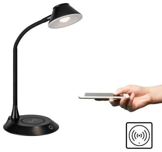 JUST LIGHT. 14414-18-LED Lampada da tavolo dimmerabile con ricarica PUCKI LED/4,5W/230V nera