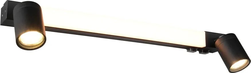 Lampada da parete LED nera opaca Enrico – Trio