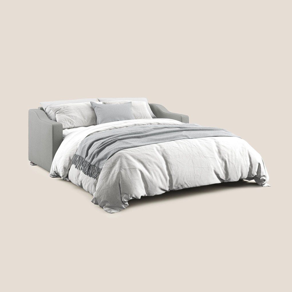 Amber divano letto matrimoniale in tessuto smacchiabile T05 grigio