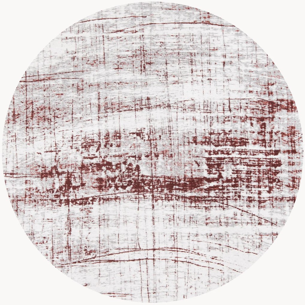 Tappeto rotondo jacquard lavabile da interno-esterno Griff