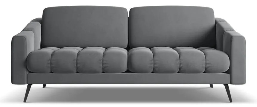 Divano grigio con rivestimento in velluto 202 cm Nalu – Makamii