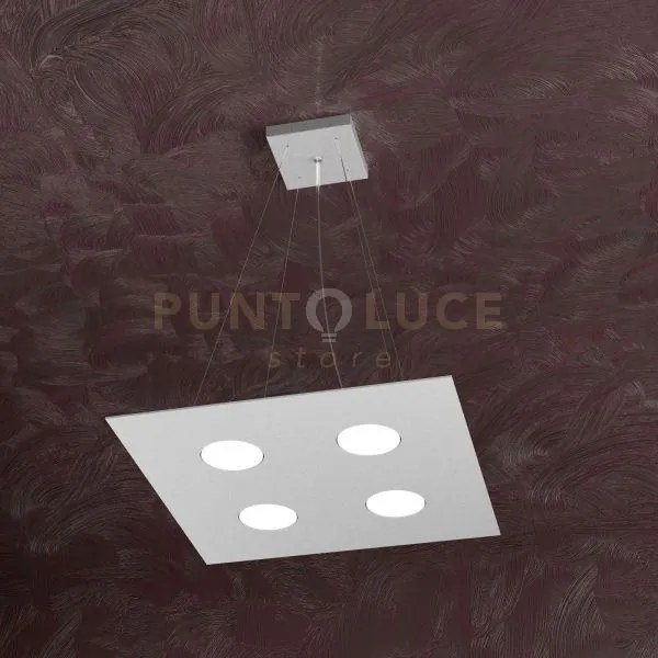 Area sospensione 4 luci quadra grigio 1127-s4-gr