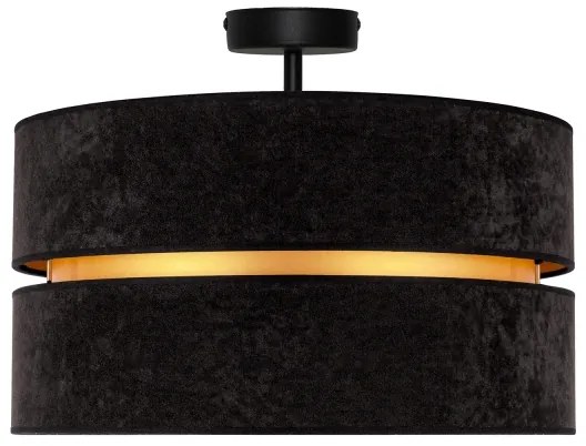 Duolla - Lampadario a plafone DUO 1xE27/15W/230V diametro 40 cm nero/oro